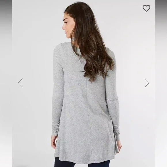 Free People Flowy January Top in Heather Gray Size M - Picture 4 of 9